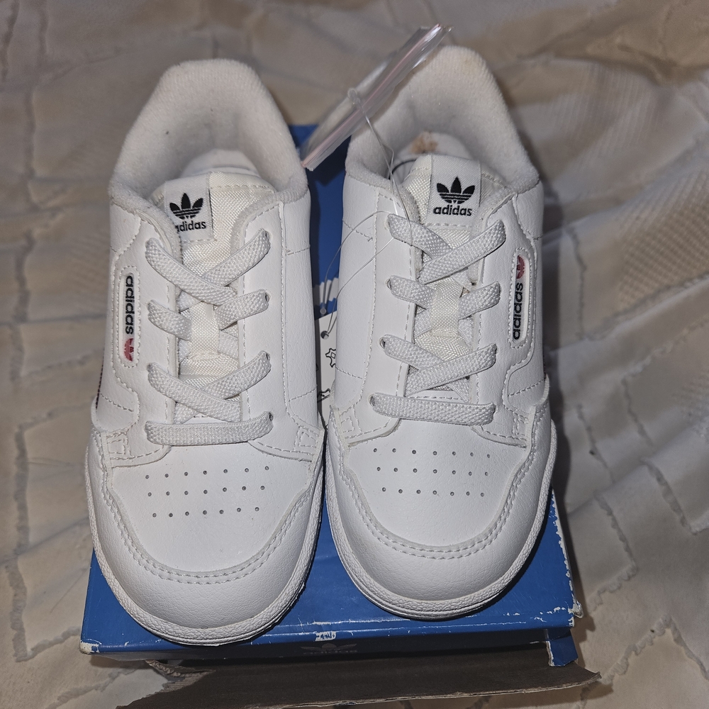 Adidas Kids White Sneakers
